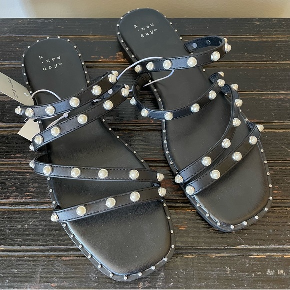 a new day Shoes Hollis Pearl Embellished Slide Sandals Poshmark